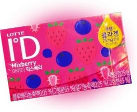 Жевательная резинка ID Mixberry со вкус ягод, с ксилитолом, без сахара 25 грамм